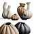 Elegant Decorative Vases Collection 3D model small image 1