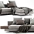 Modern White Minotti Sofa Set 3D model small image 2