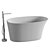 Stylish Oval Freestanding Bathtub 3D model small image 3