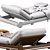 Elegant Portofino Sun Lounger Design 3D model small image 7