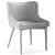 Cady Velvet Dining Chair Olive 3D model small image 6