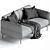 Sleek Urban BERNE 2-Seater 3D model small image 3