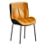 Scandinavian Leather Dining Chair 3D model small image 1