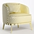 Elegant Megan Armchair in 3 Fab Colors 3D model small image 6