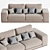 Sleek Denver 3-Seater Sofa 3D model small image 3