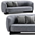 Modern HUG Sofa 3D Model 3D model small image 1