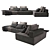 Contemporary Sofa Lawrence "Clan" Minotti 3D model small image 1