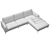 Modern Orlando Kaza Corner Sofa 3D model small image 4