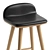 Stylish Leather Bar Stool 3D model small image 2