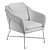 Modern Dark Gray Accent Chair 3D model small image 2
