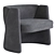 Modern Cursa Lounge Chair 3D model small image 1