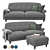 Ikea Esseboda 3-Seat Sofa Set 3D model small image 1