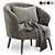Stylish Armchair Moretti in 4 Colors 3D model small image 4