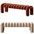 Luxury Velvet Willis Bench 3D model small image 2