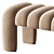 Luxury Velvet Willis Bench 3D model small image 3