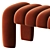 Luxury Velvet Willis Bench 3D model small image 4