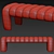 Luxury Velvet Willis Bench 3D model small image 5