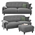 Essboda 2-Seat Sofa Set 3D model small image 1