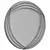 Sleek Giotto Wall Mirror 3D model small image 2