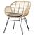Cozy Beige Malibu Chair 3D model small image 1