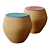 Ceramic Pebble Side Table 3D model small image 1