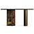Sleek Marble Modern Console Table 3D model small image 11