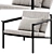 Contemporary Halifax Armchair with Plush Accessories 3D model small image 2