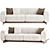 Modern Minimalist Sofa LEIGH 3D model small image 2