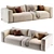 Modern Astor Sofa Design dimensions 3D model small image 2