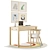 Kid's Wood Desk & Chair: Gemini and White Horse 3D model small image 2