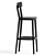 Stylish Milano Black Barstool 3D model small image 2