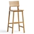 Modern Industrial Bureau Bar Stool 3D model small image 1