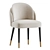 Luxury Velvet Upholstered Wood Chair 3D model small image 2