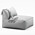 Modern Fabric Garden Armchair Design 3D model small image 5