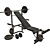 Duke Fitness Dumbbell Bench Set 3D model small image 2