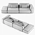  Modern Poliform WESTSIDE Sofa 04 3D model small image 4