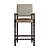 Lux Leather Bar Stool 3D model small image 5