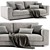 Modern Bonaldo Superhiro 2-Seater Sofa 3D model small image 1