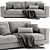 Modern Bonaldo Superhiro 2-Seater Sofa 3D model small image 2