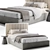 High-Quality Emmet West Elm Bed 3D model small image 1