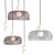 Modern Glass Brass Pendant Lamps 3D model small image 1