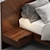 Modern Walnut Queen Bed Set 3D model small image 3