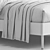 Modern Walnut Queen Bed Set 3D model small image 14
