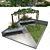 Pergola Backyard with Crape Vine 3D model small image 1