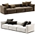 Sleek Contemporary Poliform Shangai Sofa 3D model small image 2