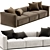Sleek Contemporary Poliform Shangai Sofa 3D model small image 3
