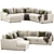Contemporary Light 5-Seater Sectional Sofa 3D model small image 1