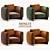 French Design Minuit Armchair Beauty 3D model small image 2