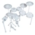 Dynamic Electronic Drum Kit MPS-850 3D model small image 6