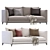 Minotti Andersen 2-Seater Sofa 3D model small image 2